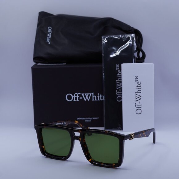 Off-White OERI13W STRATFORD 6055 Square Sunglasses – Havana/Green - Picture 4 of 9